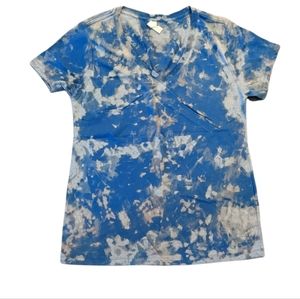 Blue Reverse Tie Dye Tee